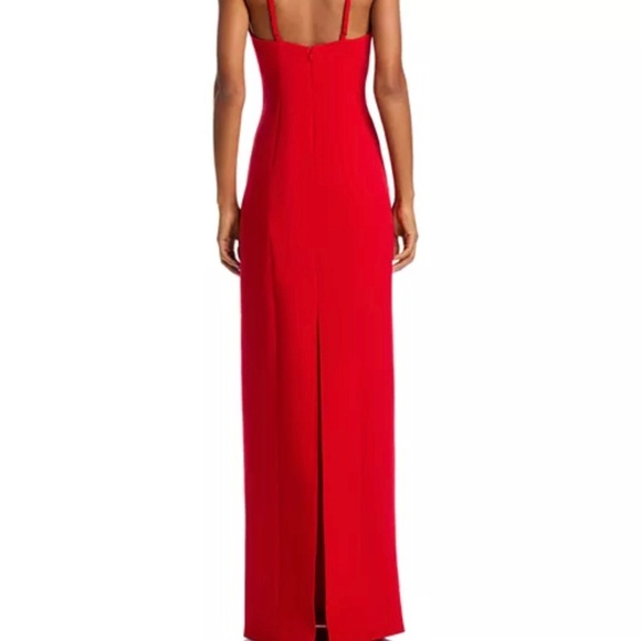 Cinq a Sept Adele Bow Gown in Candy Apple Red - Picture 3 of 5